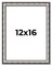 Slim Profile Silver Picture Frame - UV Acrylic, Foam Board Backing, Hanging Hardware